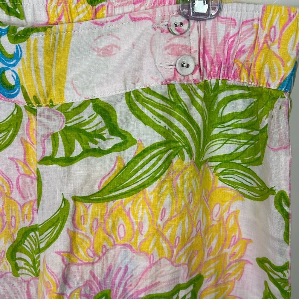 LILLY PULITZER WOMEN’S LINEN PANT SZ M - Picture 4 of 8